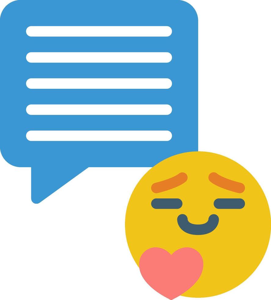 Emoji chat bubble with heart emoji vector