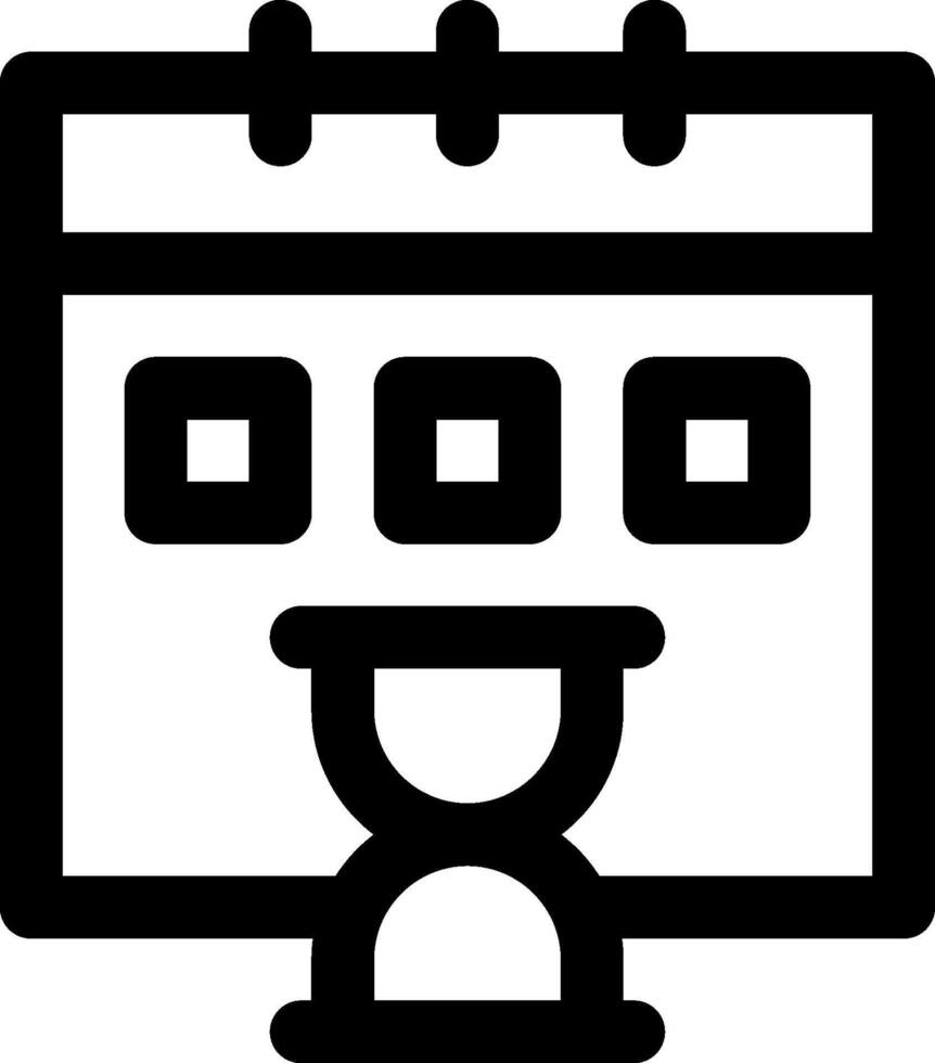 A calendar icon with a clock on top vector