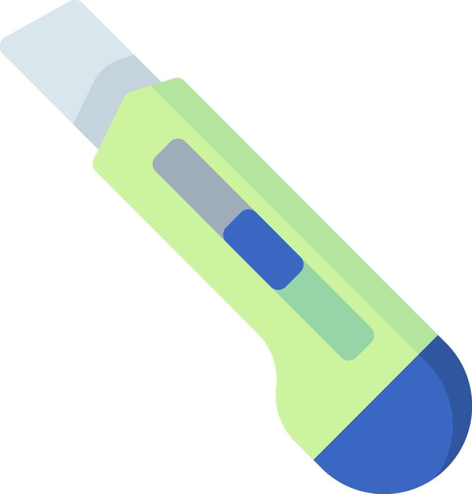 A green and blue thermometer with a blue handle vector