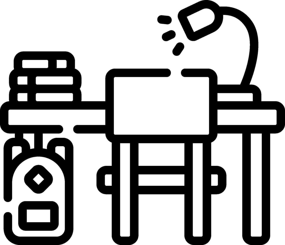 School desk icon vector