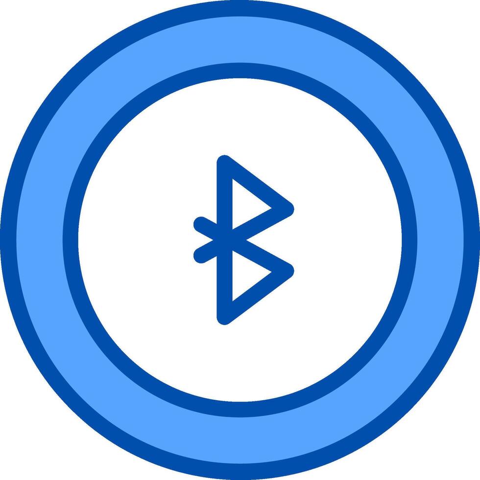 Blue bluetooth icon vector