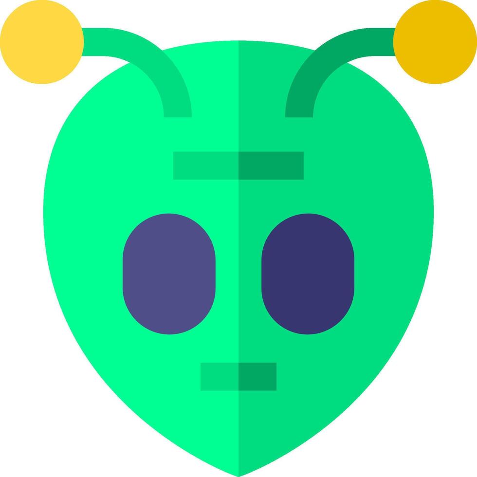An alien head with two eyes and two ears vector