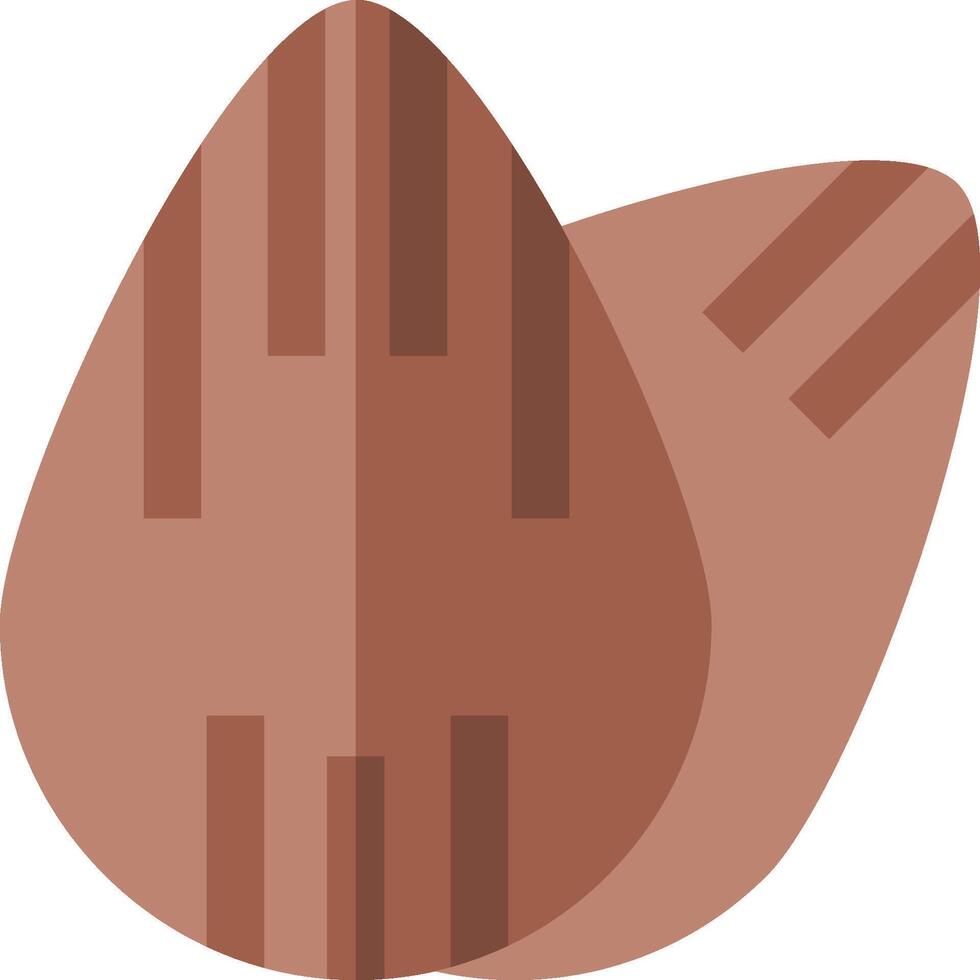 Two almond halves on a white background vector