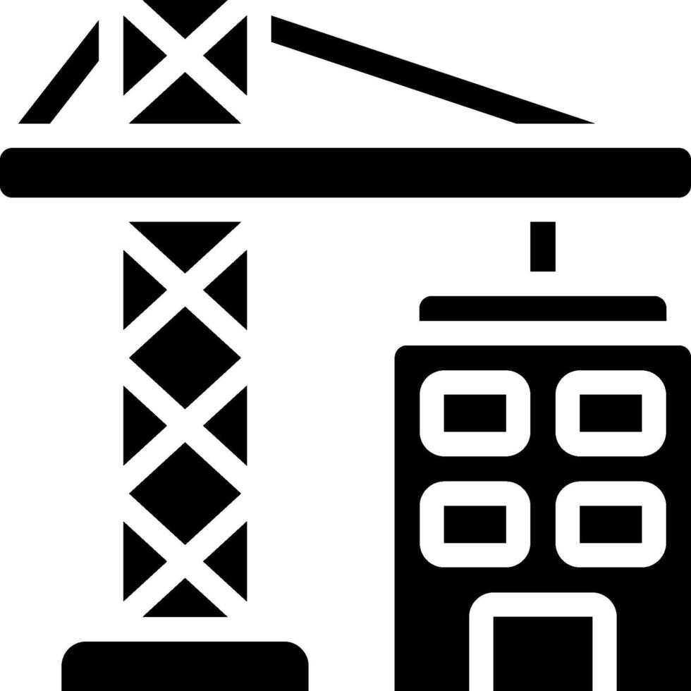Construction crane icon vector