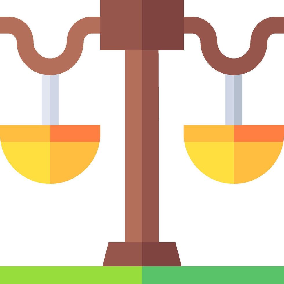 An illustration of a balance scale vector