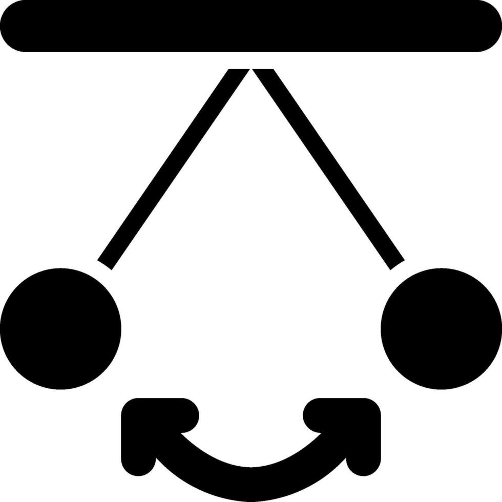 A black and white smiley face with two circles vector