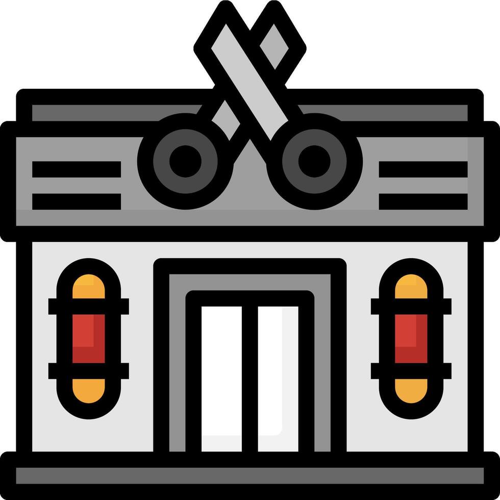 A barber shop with scissors and scissors vector