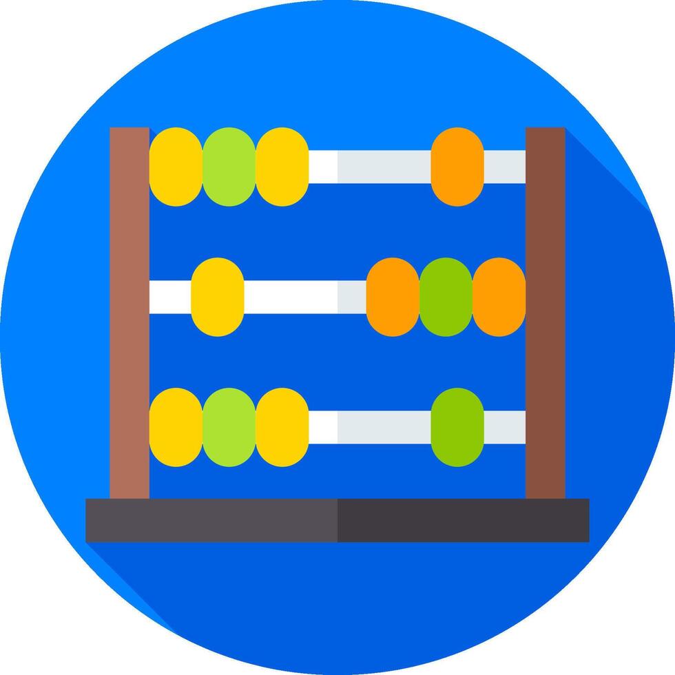 An abacus icon with long shadow vector