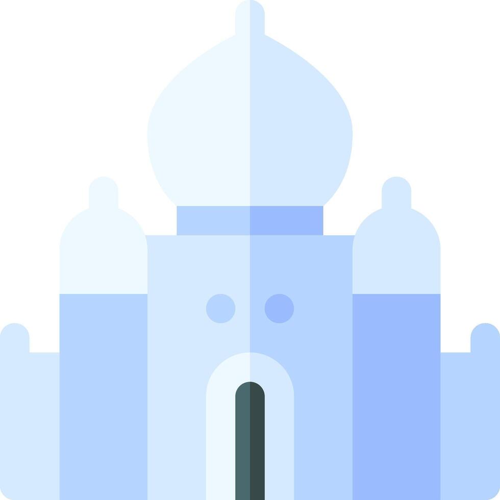 A blue building with a dome on top vector