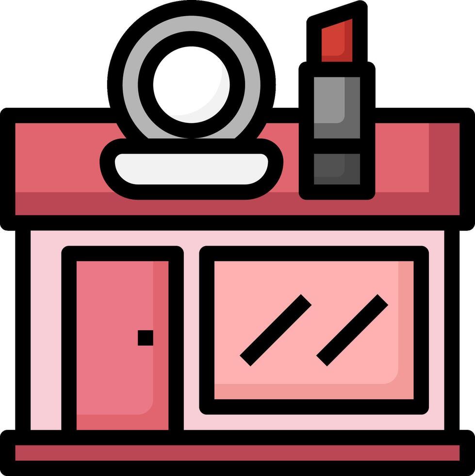 Makeup store icon vector