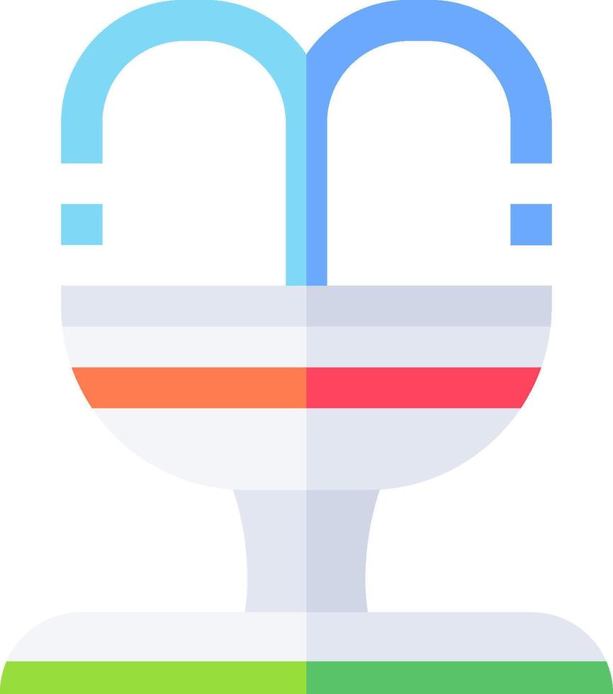 A white bowl with a colorful handle vector