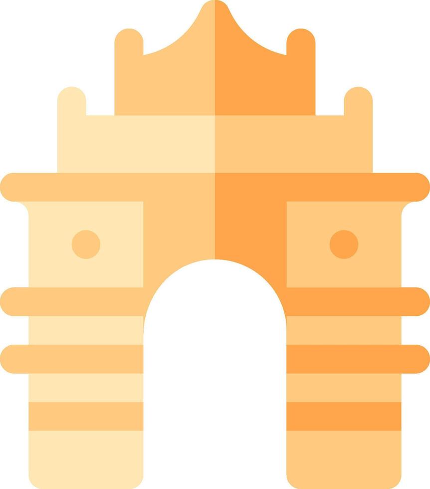 A golden gate with a crown on top vector