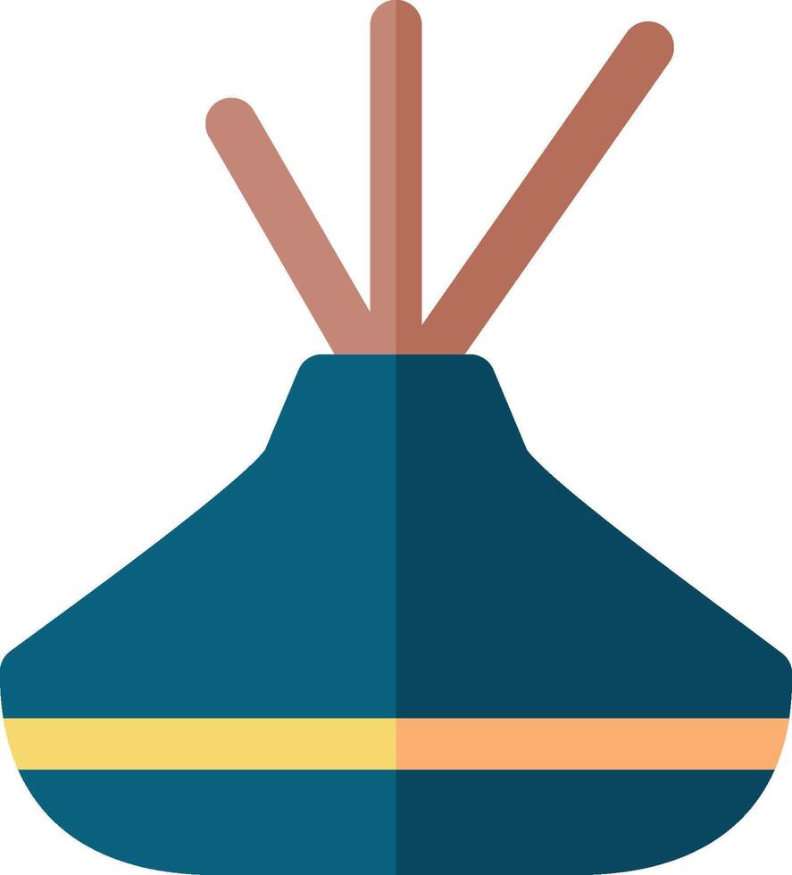 A flat icon of a teepee vector