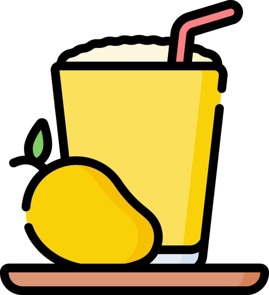 A lemonade with a straw and a slice of lemon vector