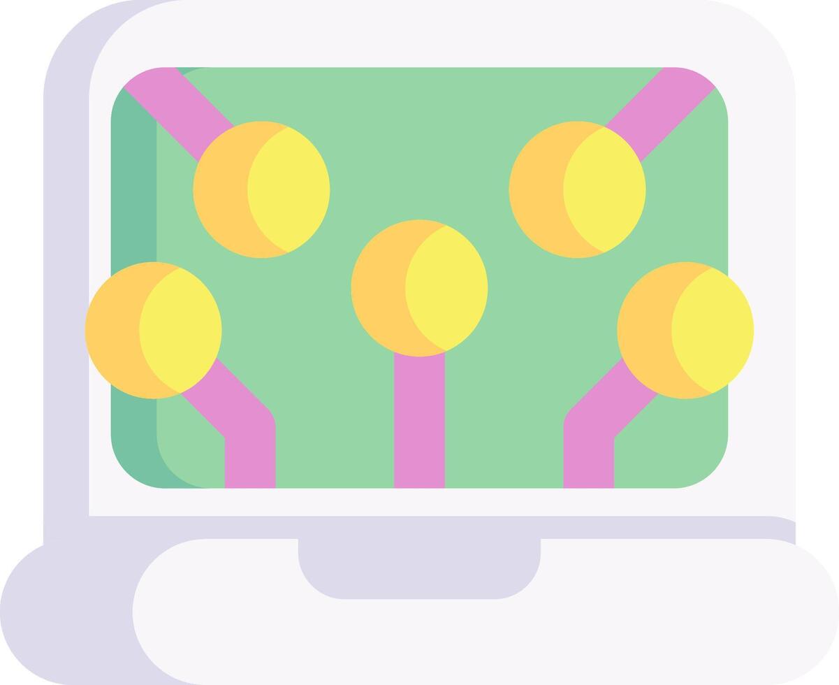 A laptop with a circuit board and a circuit board vector