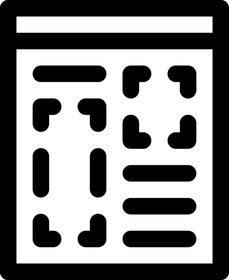A newspaper icon with a square shape vector