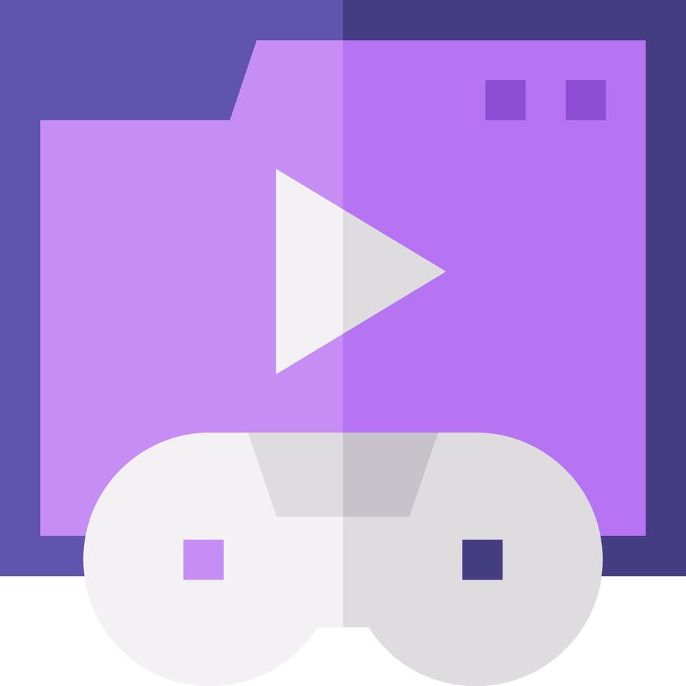 A purple and white player icon vector