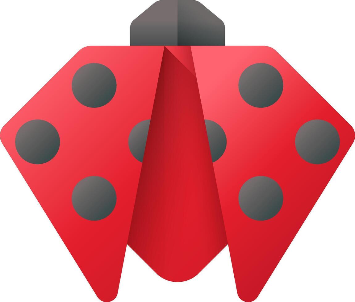 A ladybug with black dots on it vector