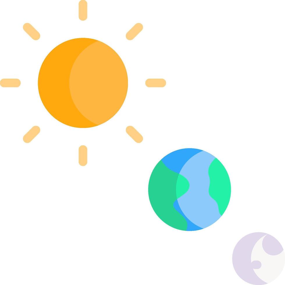 The sun and earth are shown together vector