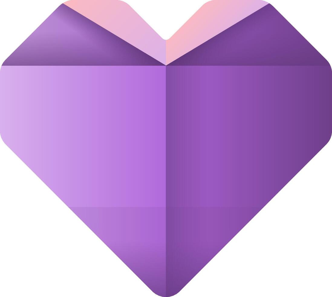 A purple heart shaped object on a white background vector