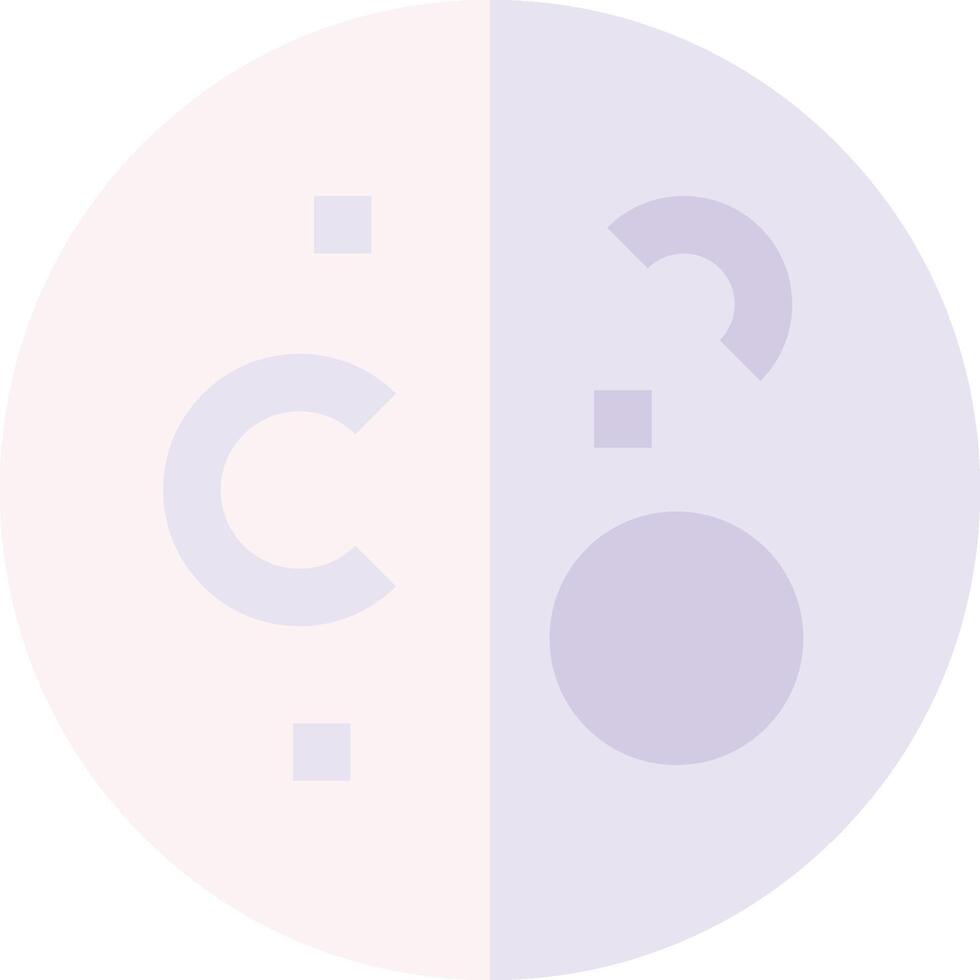 A purple and white circle with a question mark and a question mark vector