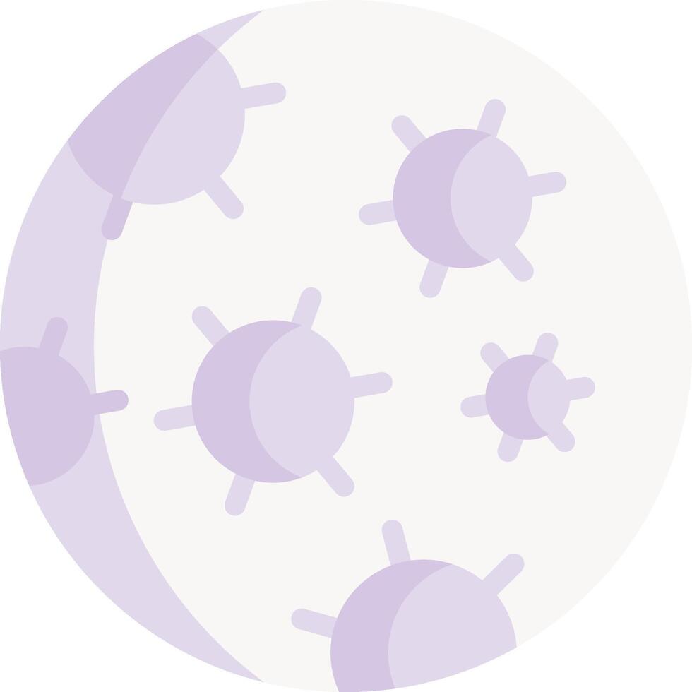 A purple moon with viruses in it vector