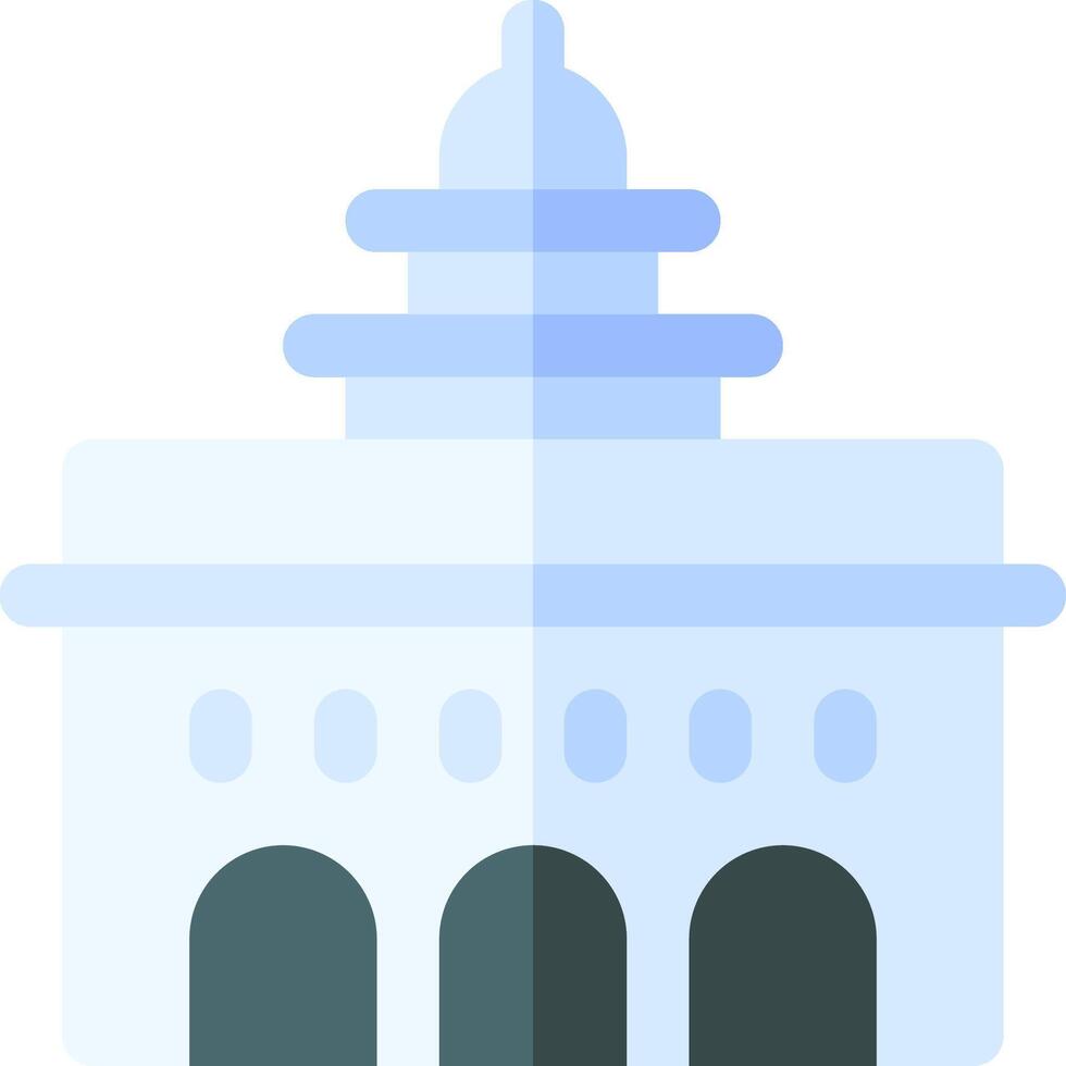 A building with a dome and a clock on top vector