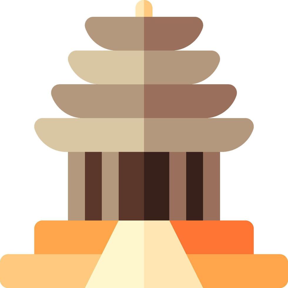 A pagoda with a tower on top vector