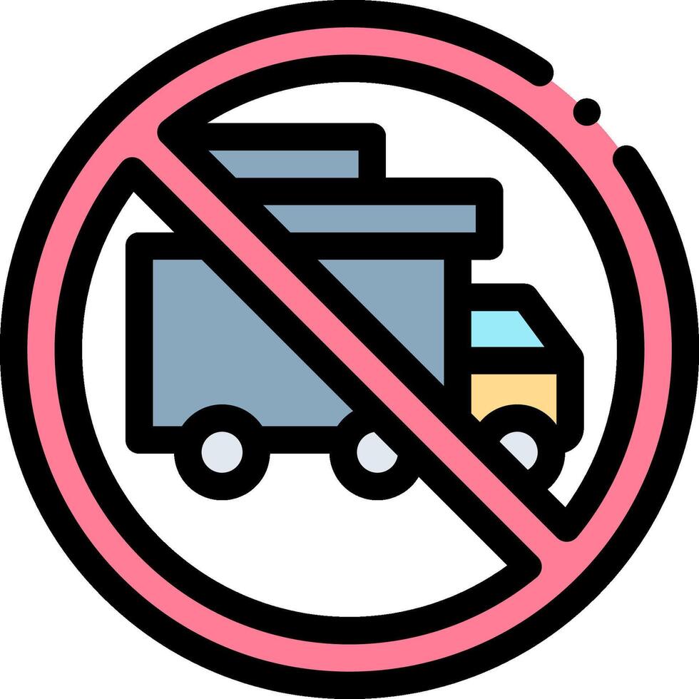 No truck allowed sign vector