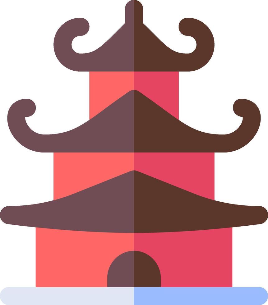 Chinese pagoda icon vector