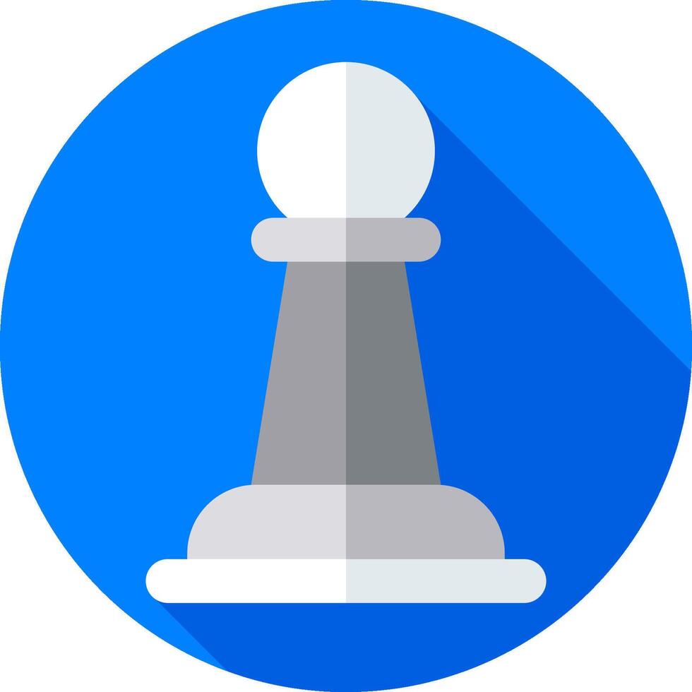 Chess icon with long shadow vector