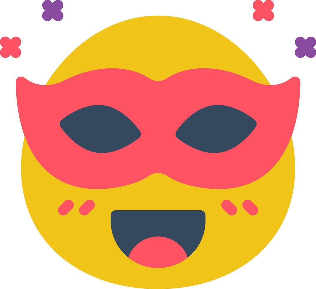 A cartoon smiley face with a mask on it vector
