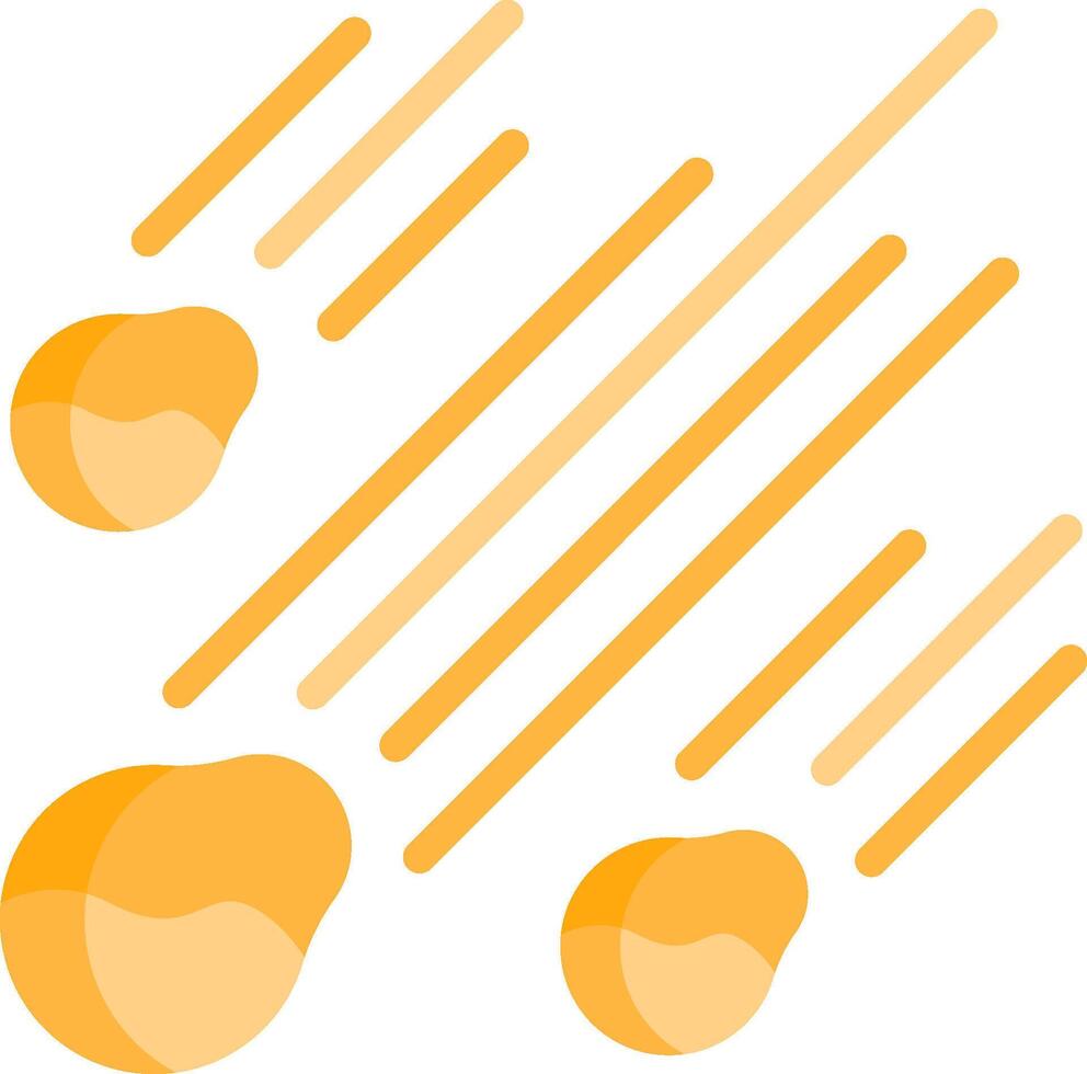 A yellow and orange object with a line of yellow lines vector