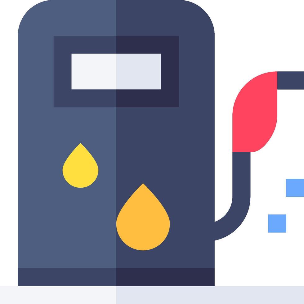 A gas pump with a yellow drop vector