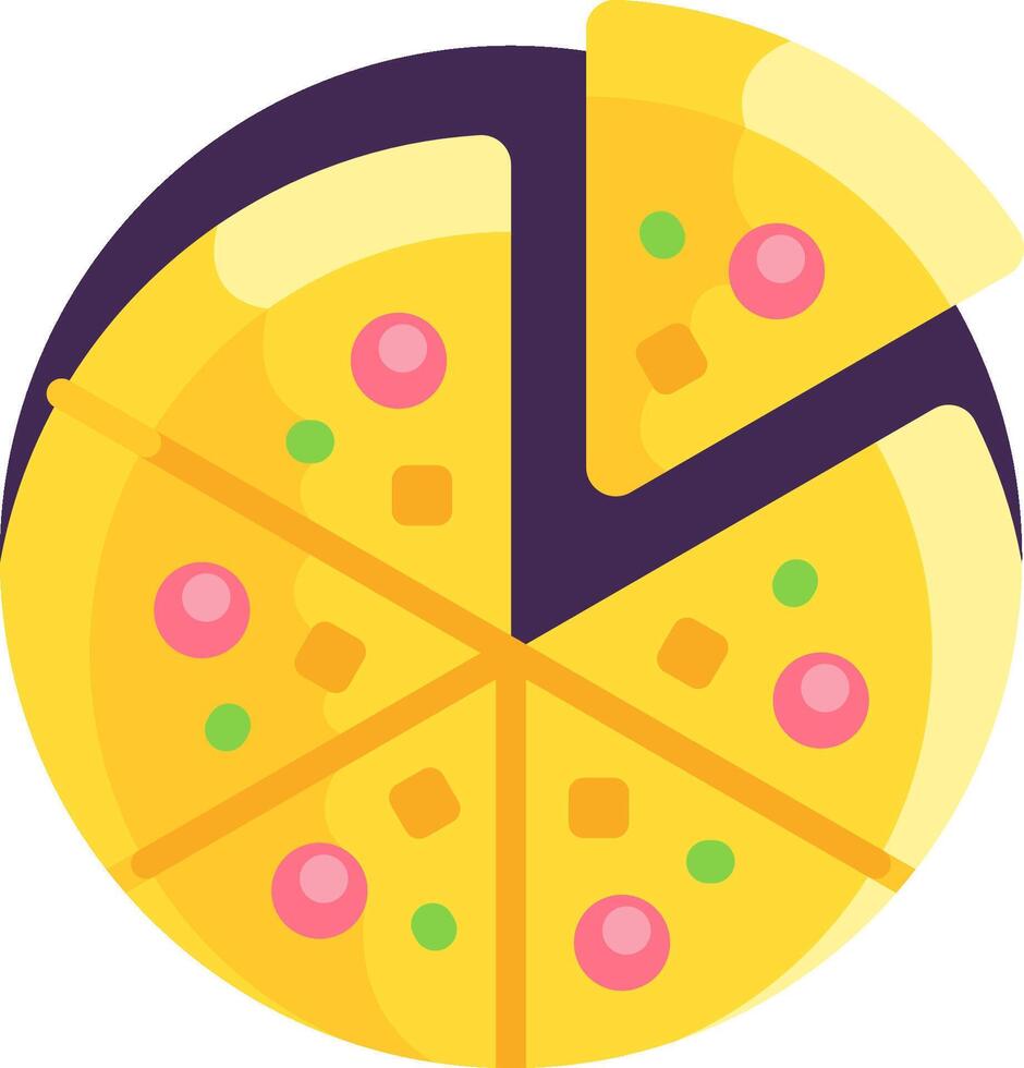 Pizza slice icon vector