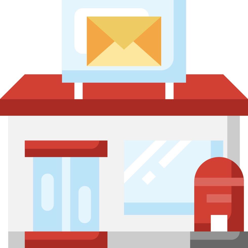 An email envelope is sitting on top of a mailbox vector