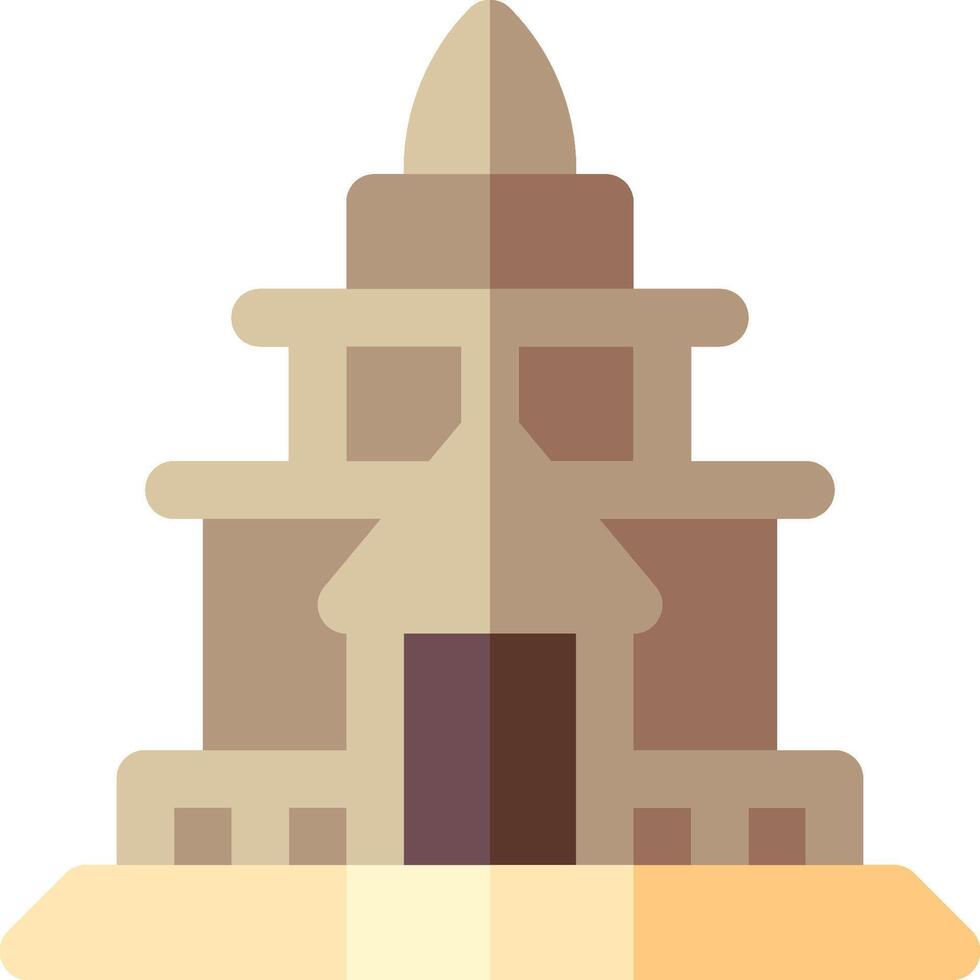 A sand castle icon on a white background vector