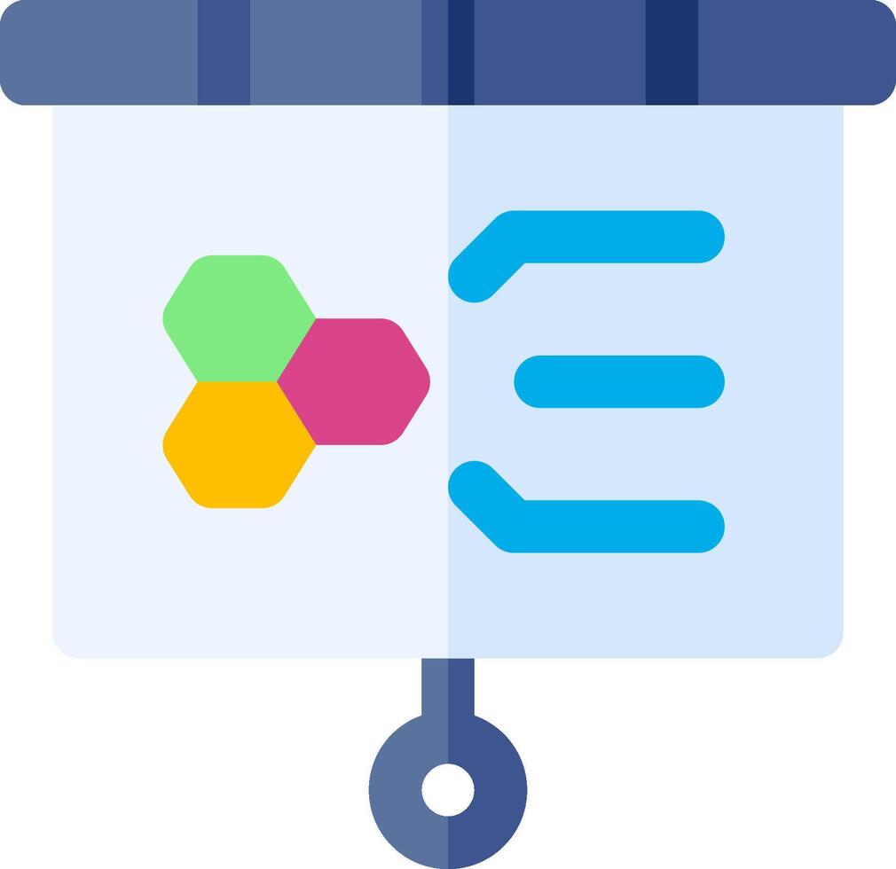 A white board with a hexagon and a hexagon vector