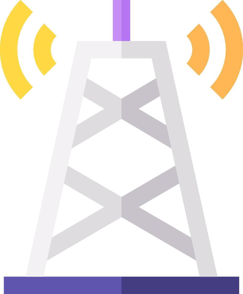 A radio tower with a radio antenna and a radio vector