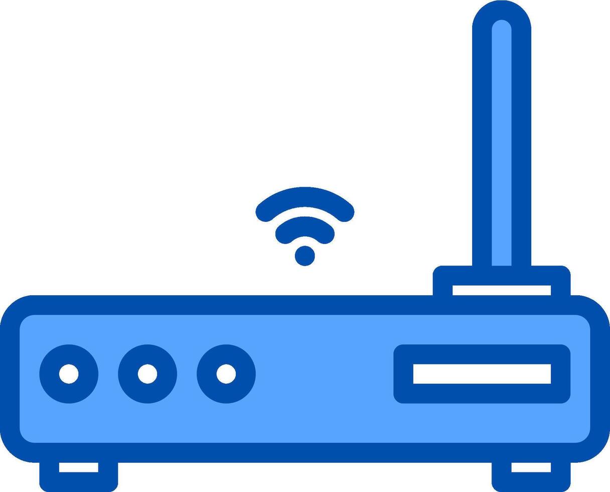 A wifi router with a blue icon vector