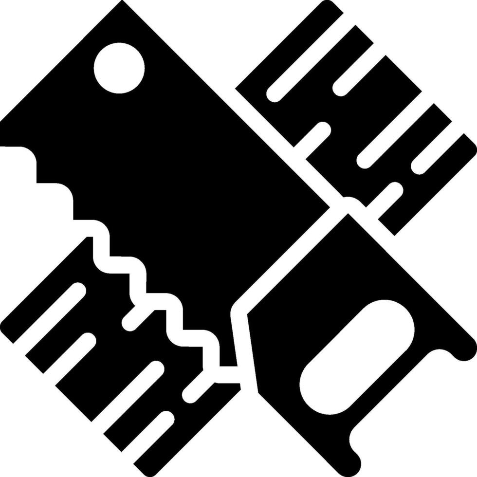 A black and white icon of a knife vector