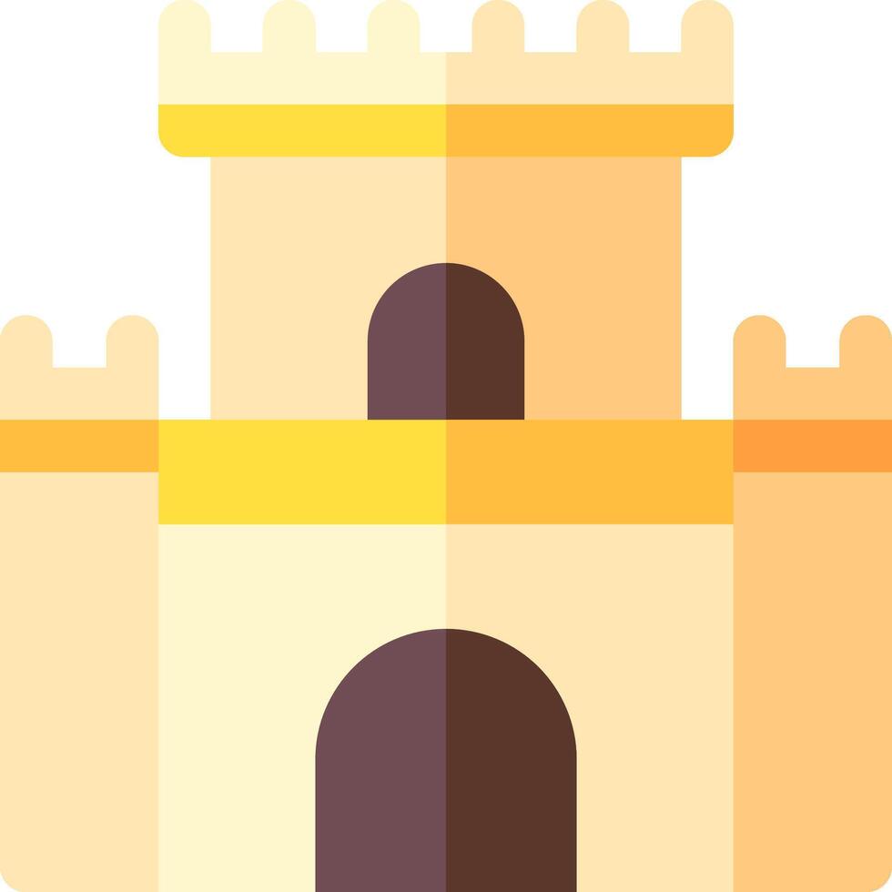 A castle with a door and a door vector