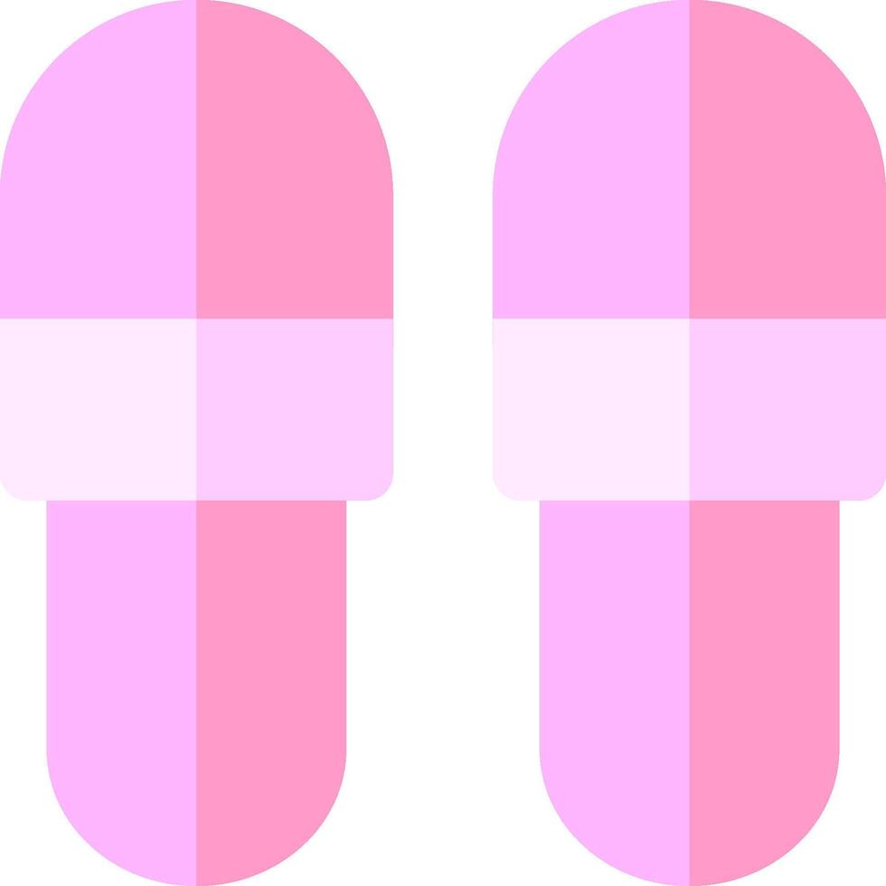 Two pink pill bottles with a white background vector