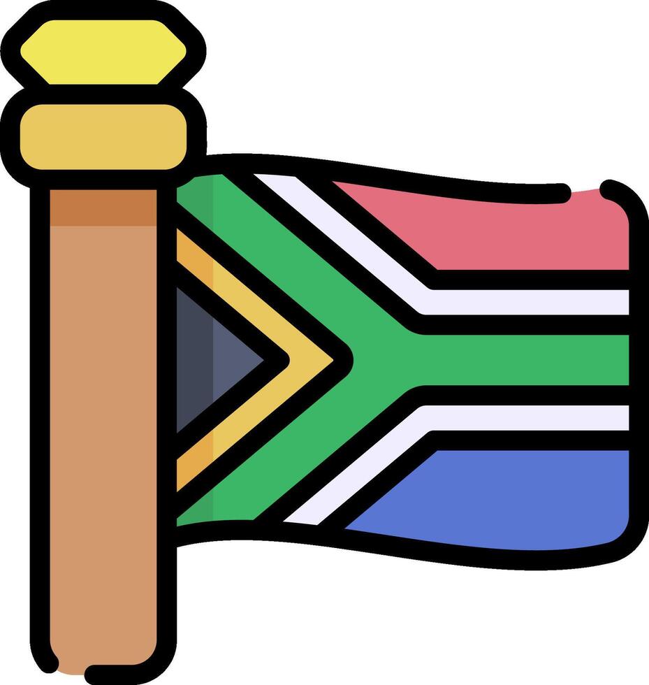 South africa flag vector