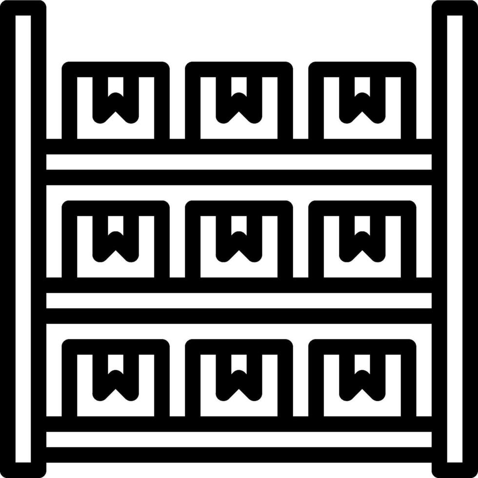 A rack of boxes with a white background vector