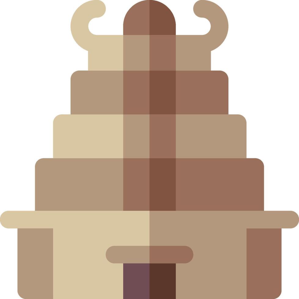 An icon of a building with a large roof vector