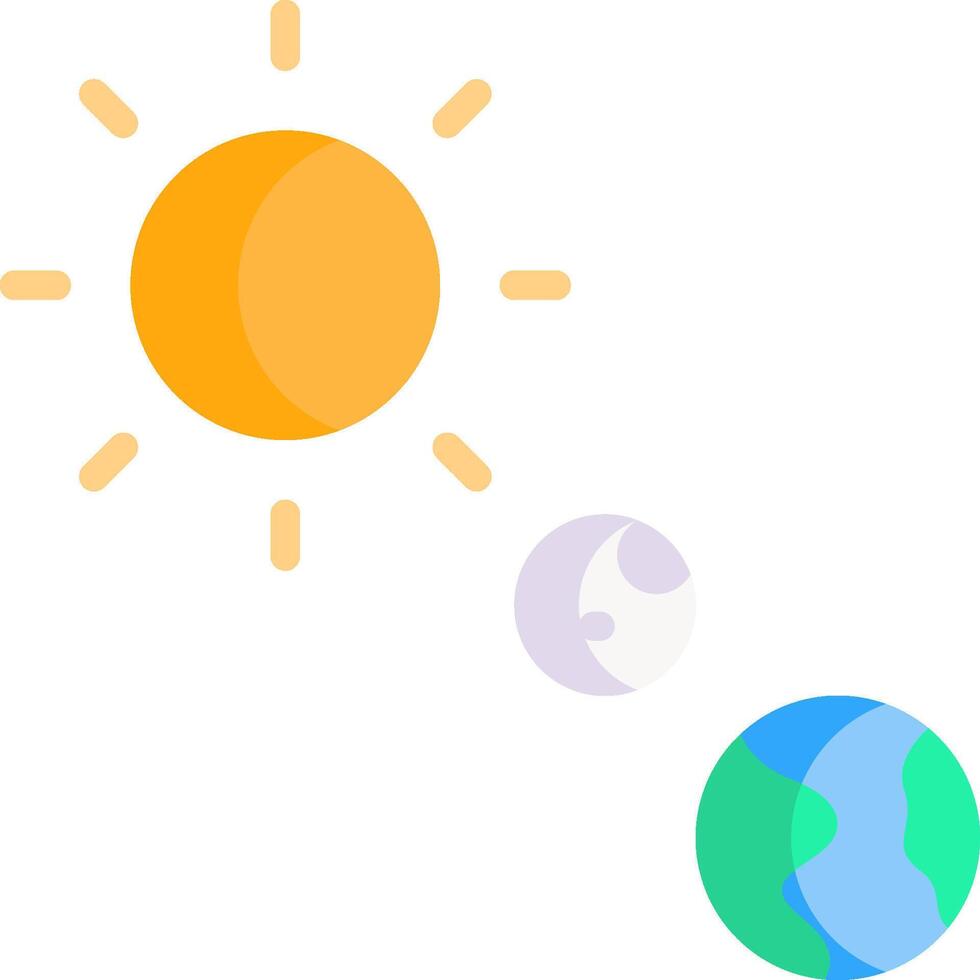 The sun and earth are shown in this illustration vector