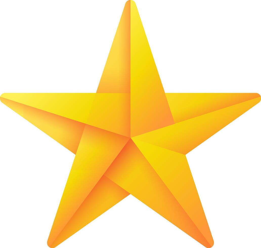 A yellow star on a white background vector