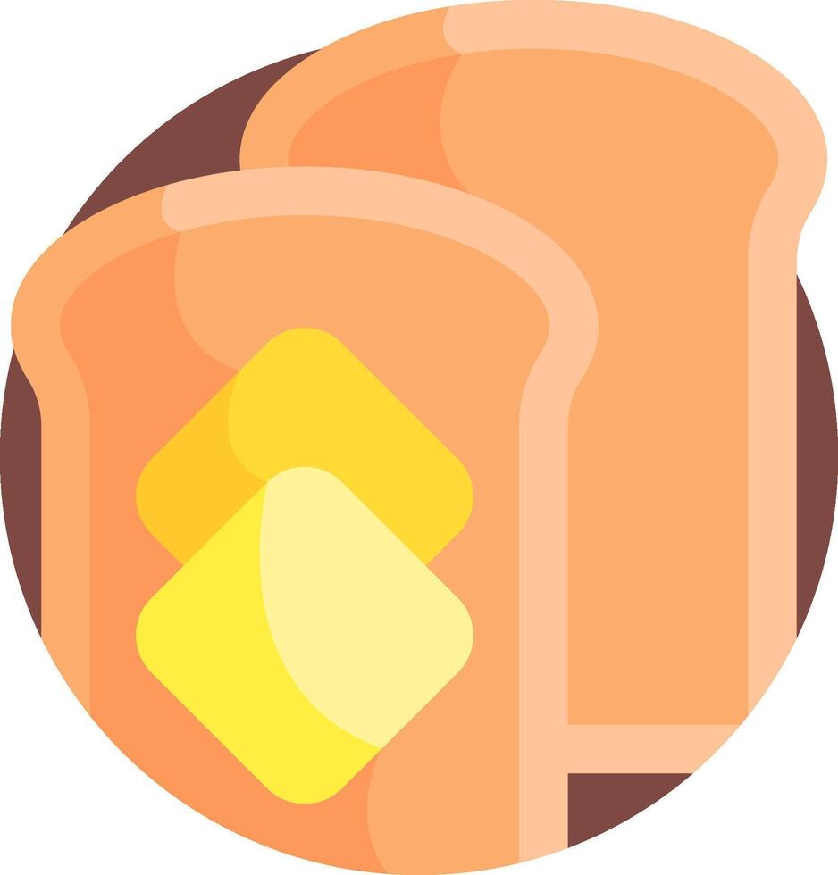 A slice of toast with butter and a slice of cheese vector
