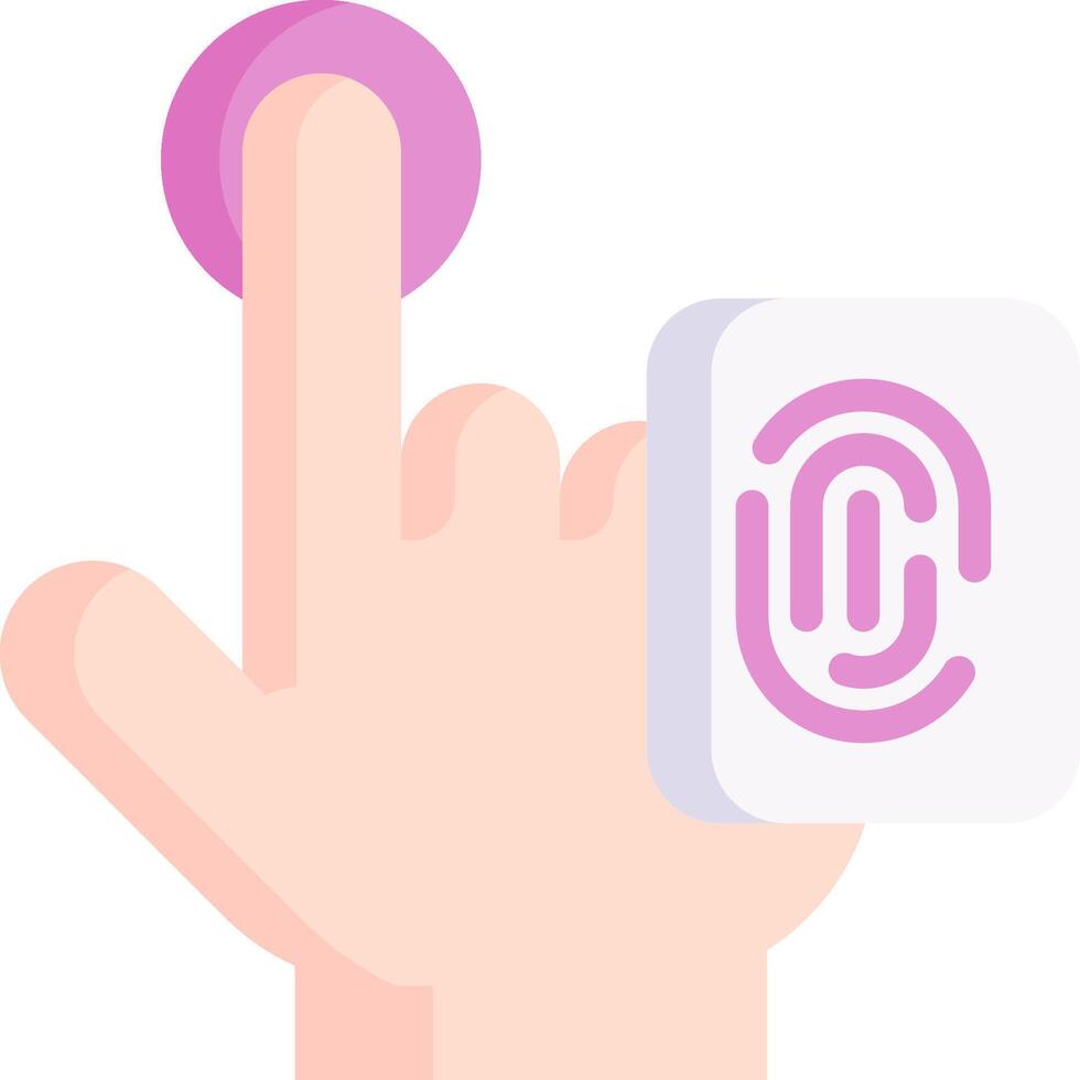 Fingerprint scanner icon illustration vector